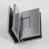 Forge Frameless Shower Hinge Heavy Duty Adjustable Glass to Glass 90 Degrees - Satin Chrome